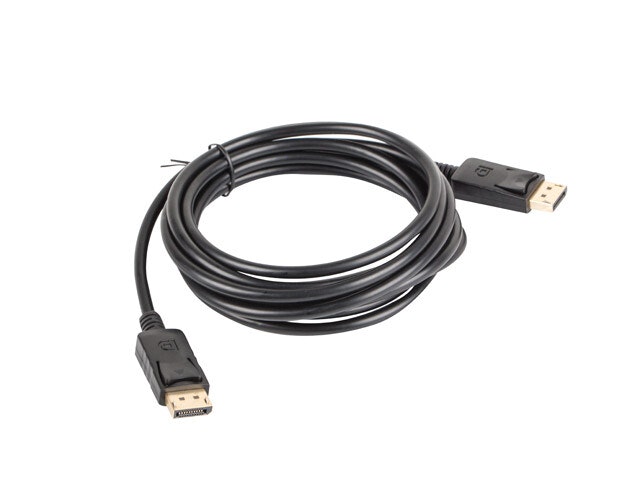 DISPLAYPORT M/M KABEL 19 PIN V1.2 3M 4K SVART LANBERG