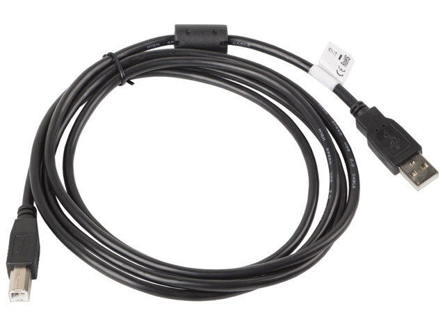 USB-A(M)->USB-B(M) 2.0 KABEL 1.8M SVART FERRIT LANBERG