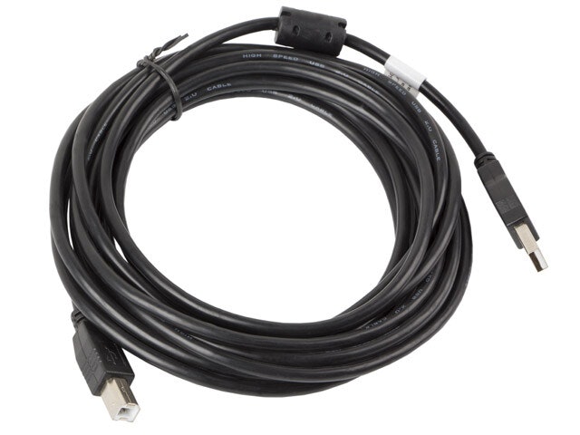 USB-A(M)->USB-B(M) 2.0 KABEL 5M SVART FERRIT LANBERG