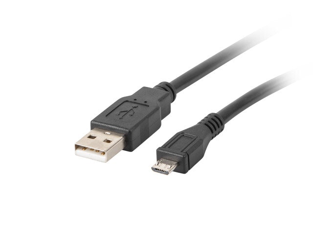 USB MICRO(M)->USB-A(M) 2.0 KABEL 1M SVART LANBERG