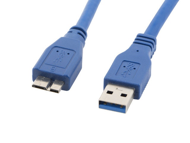 USB MICRO(M)->USB-A(M) 3.0 KABEL 0.5M BLÅ LANBERG