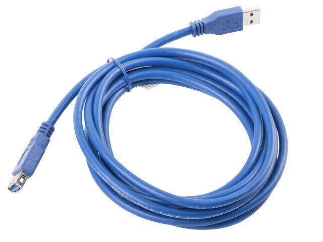 USB-A M/F 3.0 KABEL 3M BLÅ LANBERG