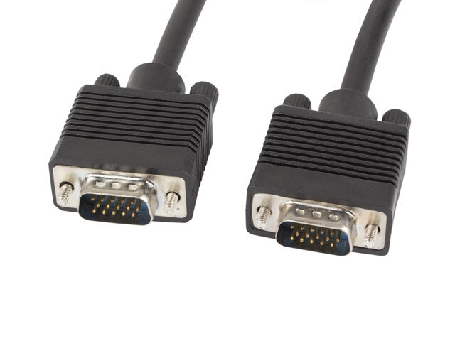 VGA M/M KABEL 1,8M DUBBELSIDIG SKÄRMAD FERRITKÄRNA SVART LANBERG