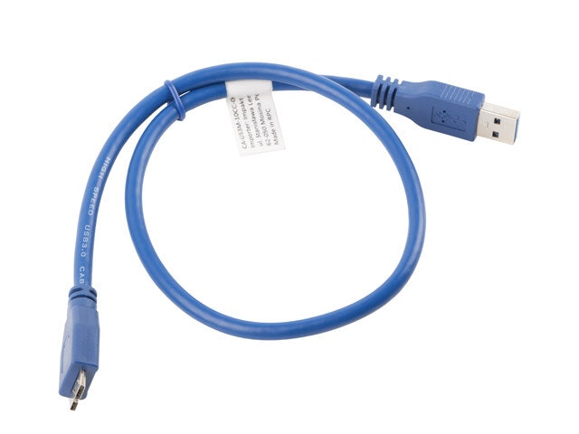 USB MICRO(M)->USB-A(M) 3.0 KABEL 0.5M BLÅ LANBERG