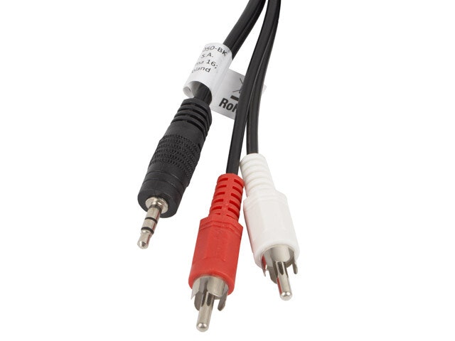 MINIJACK 3,5MM(M) 3 STIFT->2X RCA (CHINCH)(M) KABEL 5M LANBERG