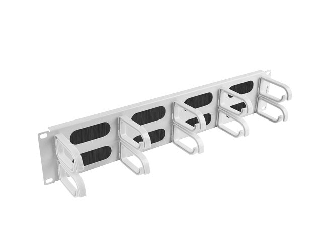 19" BORSTPANEL FÖR KABELHANTERING 10 RINGAR TYP B 2U GRÅ LANBERG