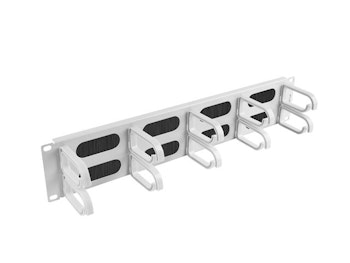 19" BORSTPANEL FÖR KABELHANTERING 10 RINGAR TYP B 2U GRÅ LANBERG