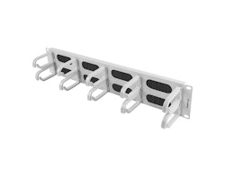 19" BORSTPANEL FÖR KABELHANTERING 10 RINGAR TYP B 2U GRÅ LANBERG