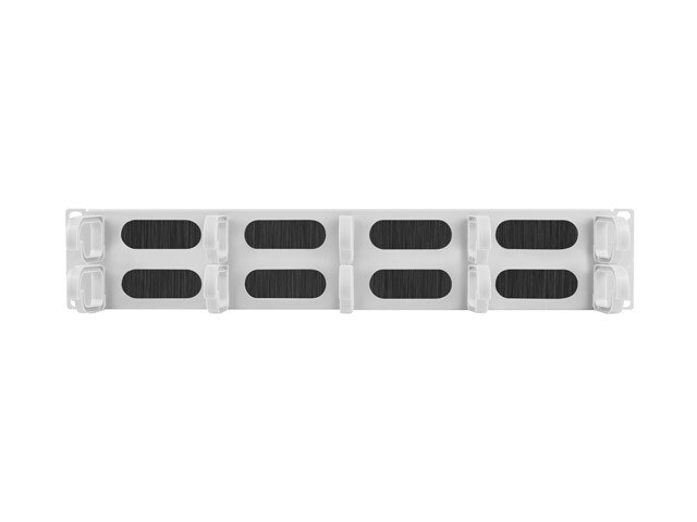 19" BORSTPANEL FÖR KABELHANTERING 10 RINGAR TYP B 2U GRÅ LANBERG