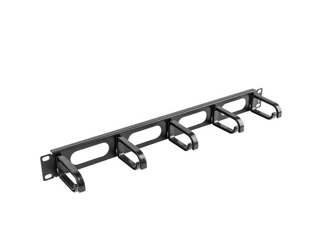 19" KABELHANTERINGSPANEL 5 RINGAR - TYP B 1U SVART LANBERG