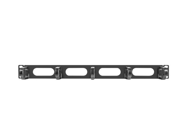 19" KABELHANTERINGSPANEL 5 RINGAR - TYP B 1U SVART LANBERG