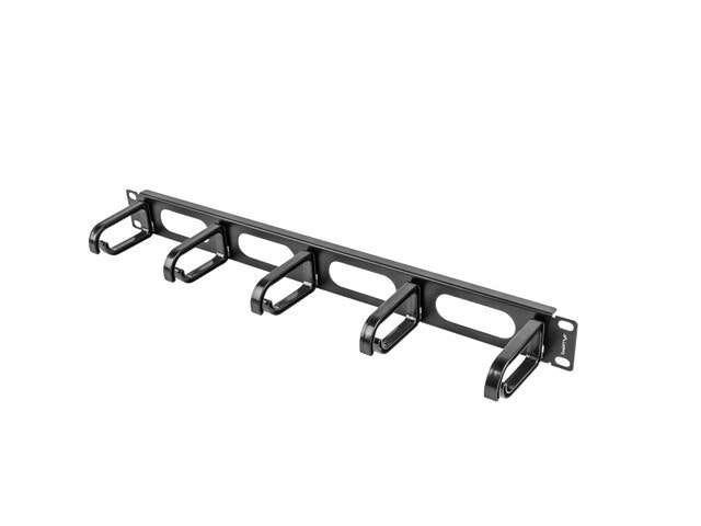 19" KABELHANTERINGSPANEL 5 RINGAR - TYP B 1U SVART LANBERG