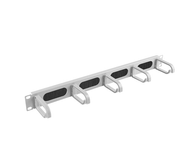 19" BORSTPANEL FÖR KABELHANTERING 5 RINGAR TYP B 1U GRÅ LANBERG