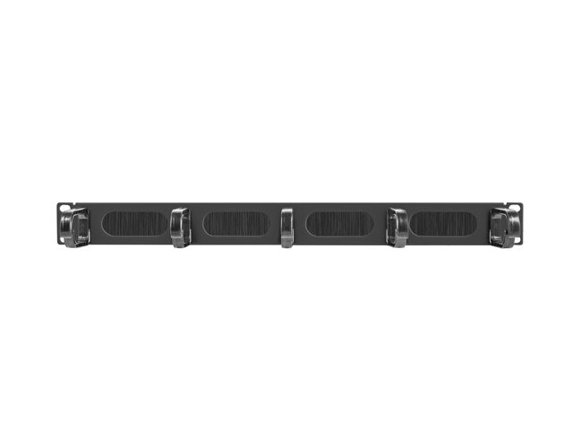 19" BORSTPANEL FÖR KABELHANTERING 5 RINGAR TYP B 1U SVART LANBERG