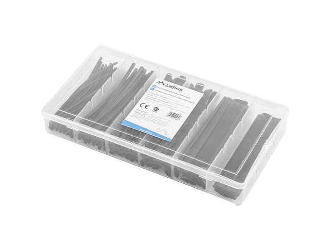 VÄRMEKRYMPBAR SLANG KIT 100ST SVART LÅDA LANBERG