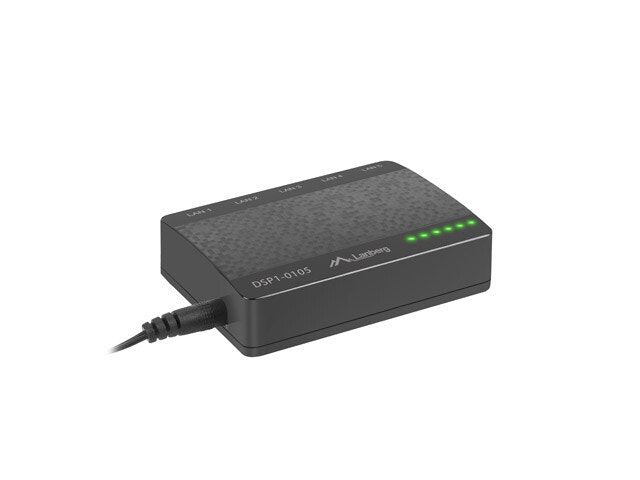 SWITCH LANBERG DSP1-0105 5X 100MB/S UNMANAGED FAST ETHERNET DESKTOP 5V