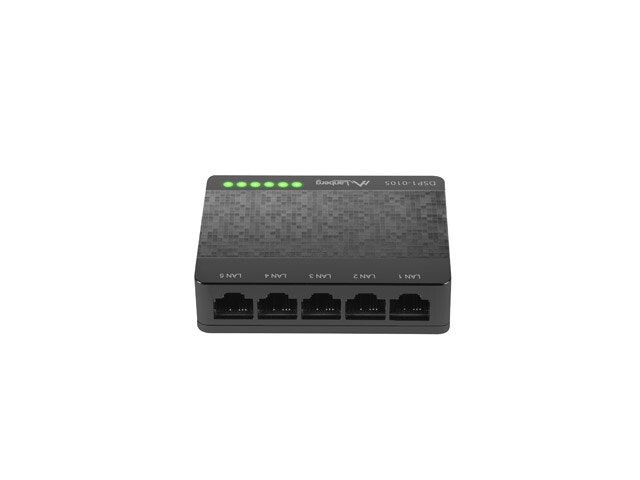 SWITCH LANBERG DSP1-0105 5X 100MB/S UNMANAGED FAST ETHERNET DESKTOP 5V