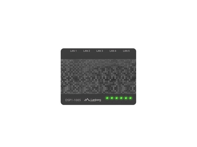 SWITCH LANBERG DSP1-1005 5X 1GB/S UNMANAGED GIGABIT ETHERNET DESKTOP 5V