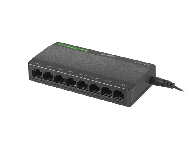 SWITCH LANBERG DSP1-1008 8X 1GB/S UNMANAGED GIGABIT ETHERNET DESKTOP 5V