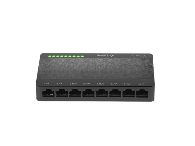 SWITCH LANBERG DSP1-0108 8X 100MB/S UNMANAGED FAST ETHERNET DESKTOP 5V