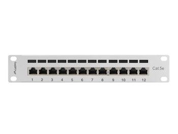 PATCHPANEL 12PORT 1U 10" CAT.5E FTP SKÄRMAD GRÅ LANBERG