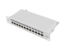 PATCHPANEL 12PORT 1U 10" CAT.6 FTP SKÄRMAD GRÅ LANBERG