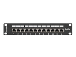 PATCHPANEL 12PORT 1U 10" CAT.5E FTP SKÄRMAD SVART LANBERG
