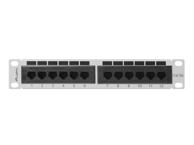 PATCHPANEL 12PORT 1U 10" CAT.5E UTP GRÅ LANBERG