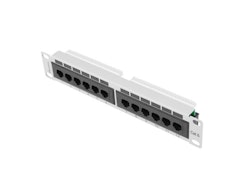 PATCHPANEL 12PORT 1U 10" CAT.6 UTP GRÅ LANBERG