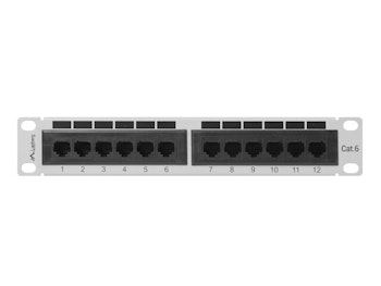 PATCHPANEL 12PORT 1U 10" CAT.6 UTP GRÅ LANBERG