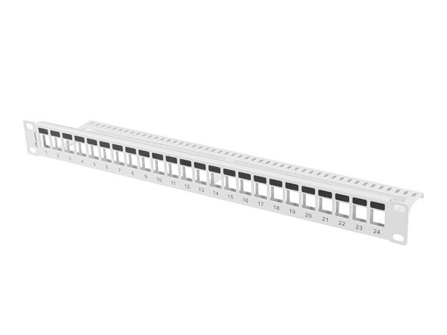 PATCHPANEL BLANK 24 PORTAR 1U FÖR KEYSTONE MODULER GRÅ LANBERG