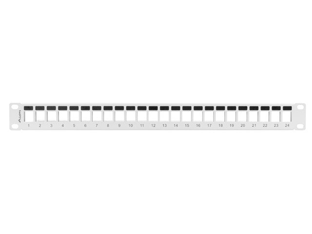 PATCHPANEL BLANK 24 PORTAR 1U FÖR KEYSTONE MODULER GRÅ LANBERG