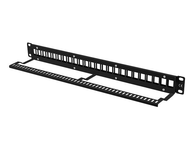 PATCHPANEL BLANK 24 PORTAR 1U FÖR KEYSTONE MODULER SVART LANBERG