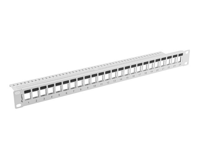PATCHPANEL BLANK 24 PORTAR 1U FÖR KEYSTONE MODULER GRÅ LANBERG