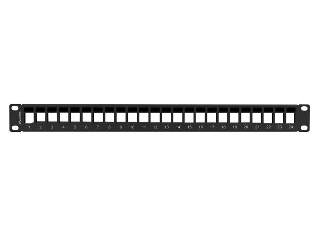 PATCHPANEL BLANK 24 PORTAR 1U FÖR KEYSTONE MODULER SVART LANBERG