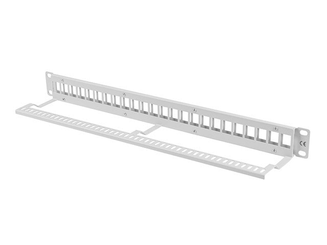 PATCHPANEL BLANK 24 PORTAR 1U FÖR KEYSTONE MODULER GRÅ LANBERG