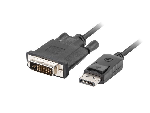 DISPLAYPORT(M) V1.2->DVI-D(M)(24+1) KABEL 3M SVART DUAL LINK LANBERG