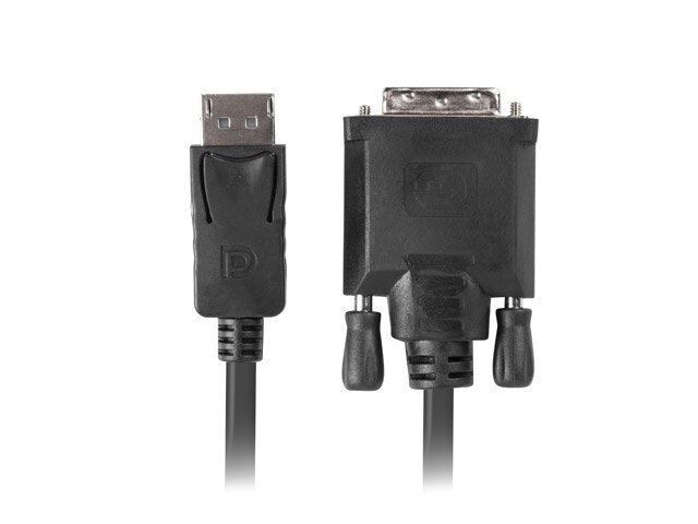 DISPLAYPORT(M) V1.2->DVI-D(M)(24+1) KABEL 3M SVART DUAL LINK LANBERG