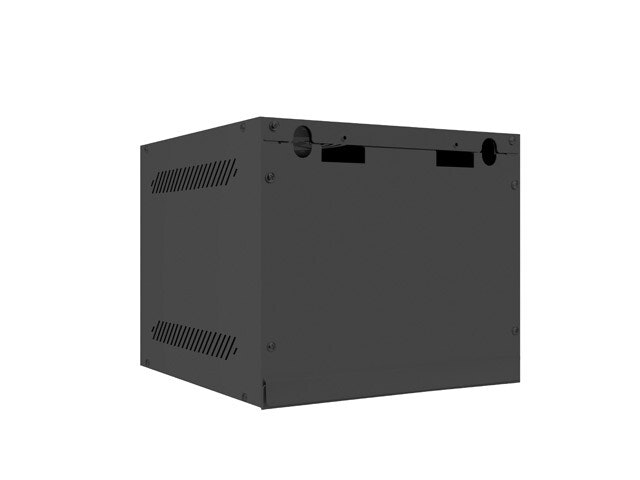 RACKSKÅP 10" VÄGGMONTERAT 4U/280X310 (FLAT PACK) MED GLASDÖRR SVART LANBERG