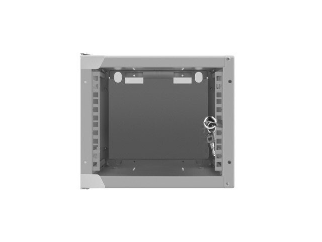 RACKSKÅP 10" VÄGGMONTERAT 4U/280X310 (FLAT PACK) MED GLASDÖRR GRÅ LANBERG