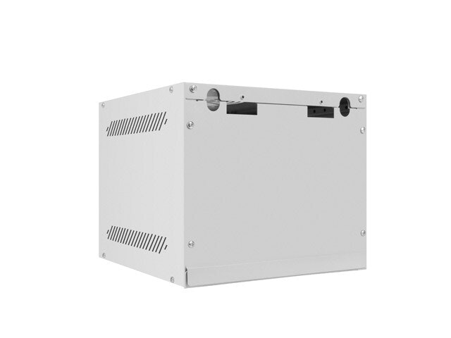 RACKSKÅP 10" VÄGGMONTERAT 4U/280X310 (FLAT PACK) MED GLASDÖRR GRÅ LANBERG