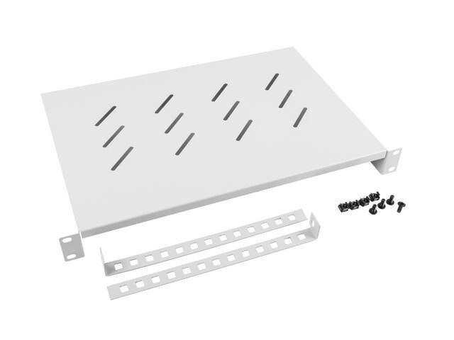 19" FAST HYLLPLAN 1U/483X300MM MAX LASTKAPACITET UPP TILL 25KG GRÅ LANBERG