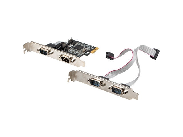 PCI EXPRESS X1-KORT->4X DB-9(COM) LÅGPROFIL LANBERG