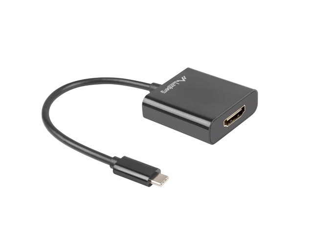 USB-C(M) 3.1->HDMI(F) ADAPTERKABEL 15CM (DISPLAYPORT ALT MODE) SVART LANBERG