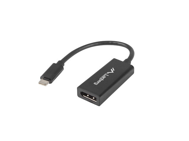 USB-C(M) 3.1->DISPLAYPORT(F) ADAPTERKABEL 15CM SVART LANBERG