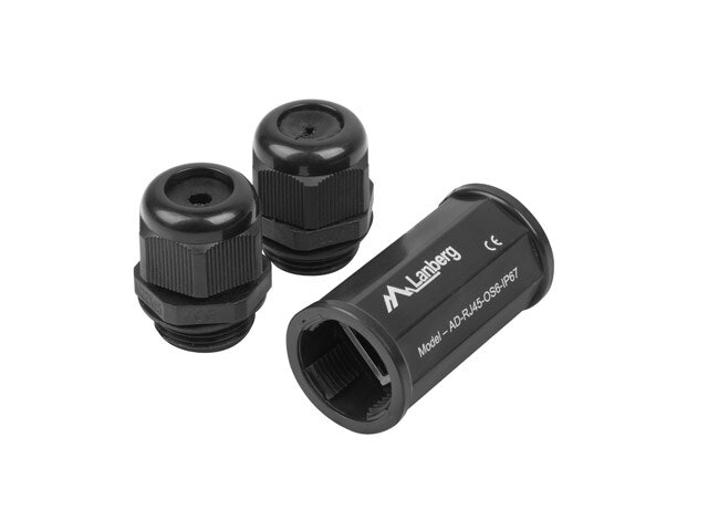 RJ45 INLINE-KOPPLARE CAT.6 FTP VATTENTÄT IP67 LANBERG