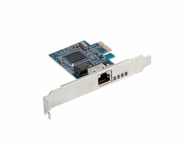 PCI-EXPRESS->RJ45 ETHERNET ADAPTER NÄTVERKSKORT LANBERG PCI-E X1 1X RJ45 1GB BROADCOM+ LÅG PROFIL