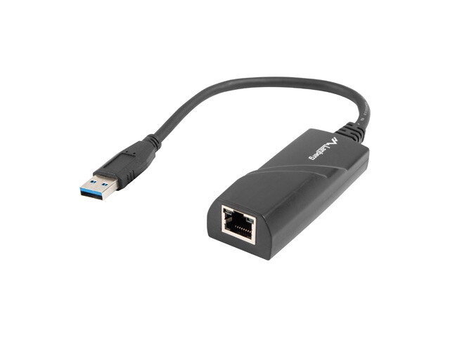 USB->RJ45 ETHERNET ADAPTER NÄTVERKSKORT LANBERG USB 3.0 1X RJ45 1GB KABEL