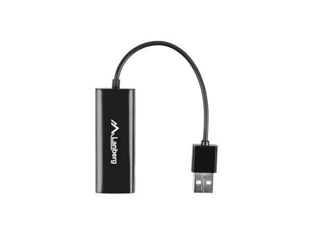 USB->RJ45 ETHERNET ADAPTER NÄTVERKSKORT LANBERG USB 2.0 1X RJ45 100MB KABEL