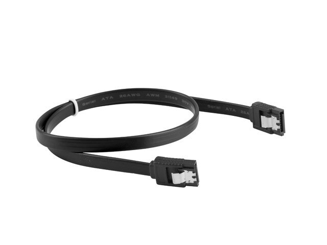SATA DATA III (6GB/S) F/F-KABEL 50CM METALLKLÄMMOR SVART LANBERG